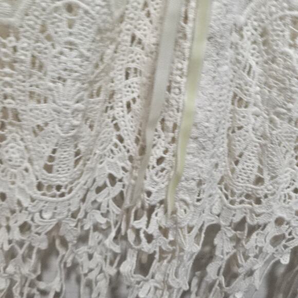 Boston Proper Lace Mesh Embroidered Duster Cardigan Small - Picture 12 of 13